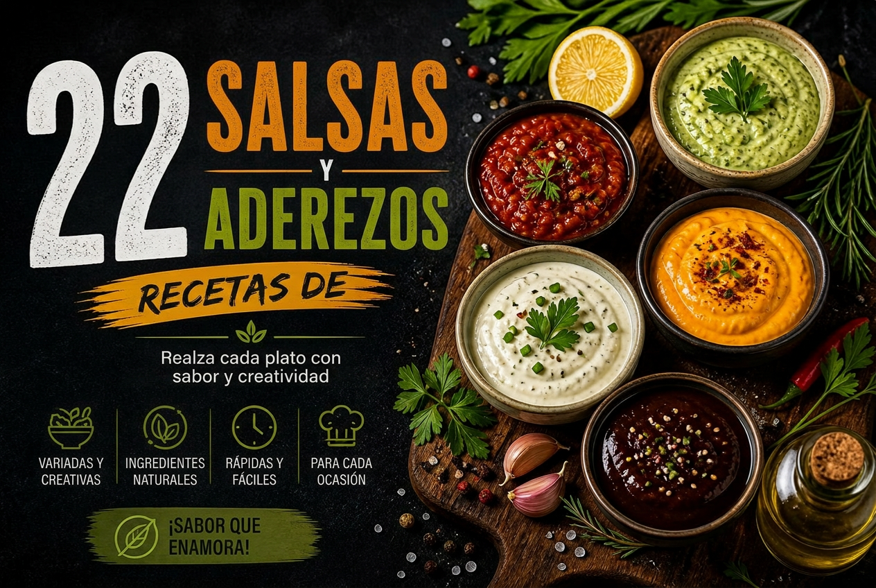 22 Recetas de Salsas y Aderezos