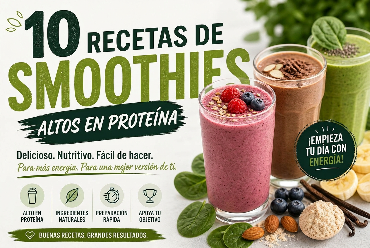 10 Recetas de Smoothies Altos en Proteína