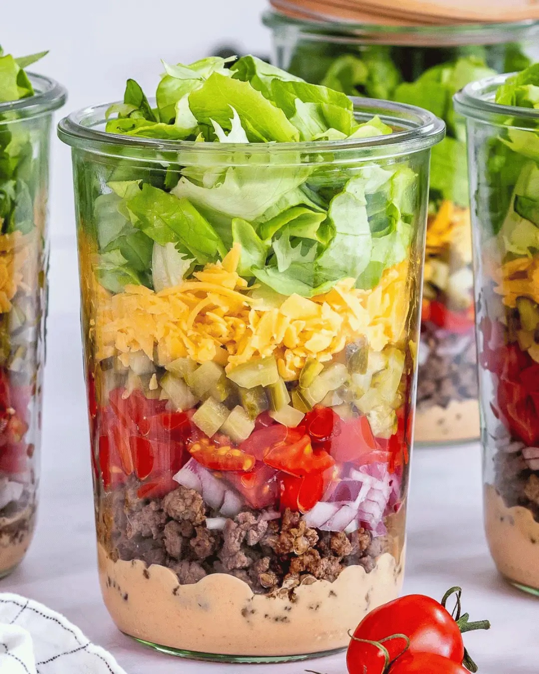 Ensalada Big Mac en frasco