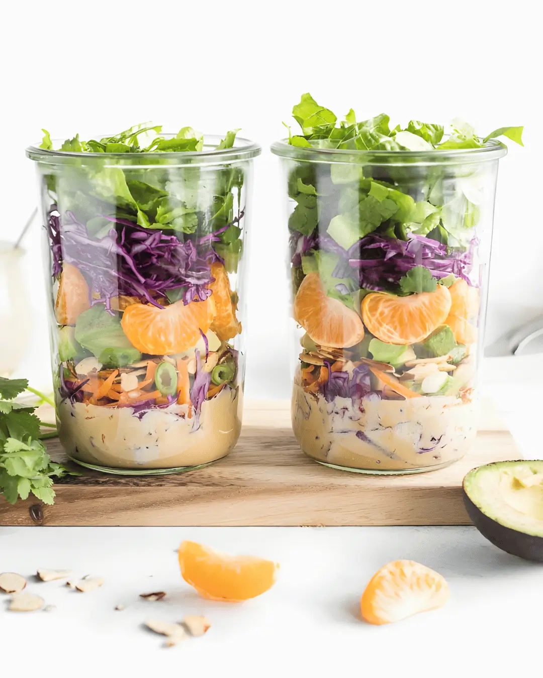 Ensalada refrescante en frasco Mason
